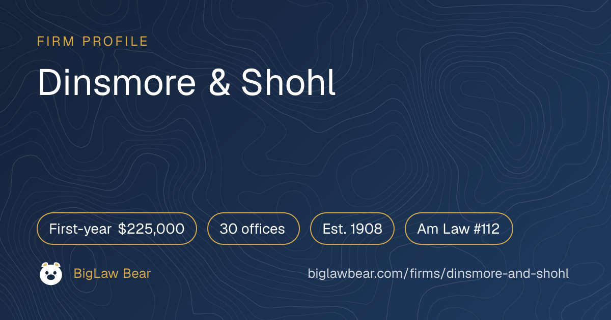Dinsmore & Shohl: $225K pay and rankings | BigLaw Bear